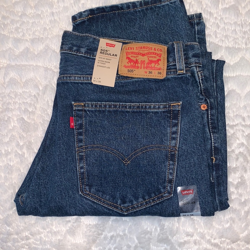 Men’s Levi’s 505 regular. 36 x 36 New! NWT